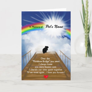 Rainbow Bridge Memorial Poem for Hamsters Card