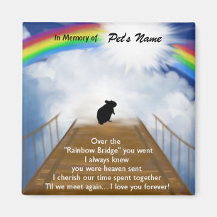 Rainbow Bridge Memorial Poem for Hamsters Magnet