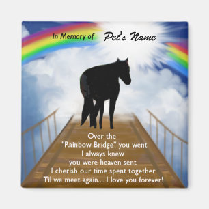 Rainbow Bridge Memorial Poem for Horses Magnet