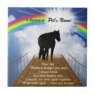 Rainbow Bridge Memorial Poem for Horses Tile