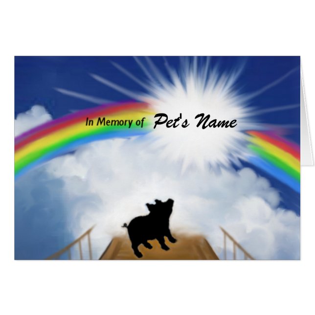 Rainbow Bridge Memorial Poem for Pigs (Front Horizontal)