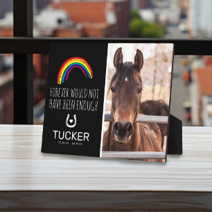 Rainbow Bridge Pet Horse Loss Memorial Keepsake Plaque