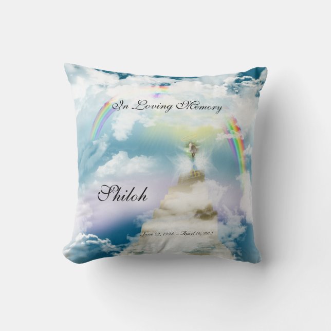 Rainbow Bridge Pet Horse Memorial Cushion (Front)