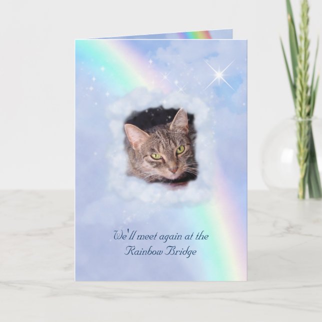 Rainbow Bridge Pet Loss (customisable) Card (Front)
