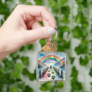 Rainbow Bridge Pet Loss Memory Petal Press Co  Key Ring