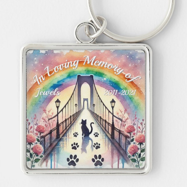 Rainbow Bridge Pet Loss Memory Petal Press Co  Key Ring (Front)