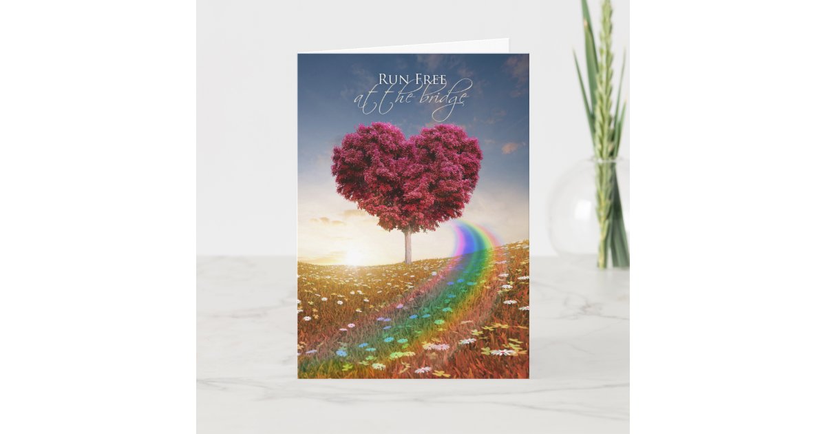 Rainbow Bridge Pet Loss Poem Sorry For Your Loss Card Zazzle Co Uk