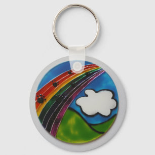 Rainbow Bridge Pet Memorial Key Ring