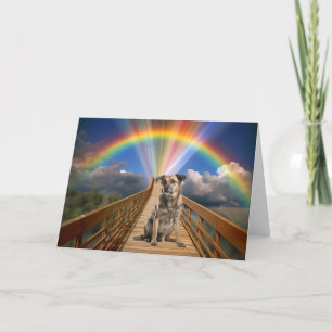 Rainbow Bridge Pet Memorial Loss Customise  Card