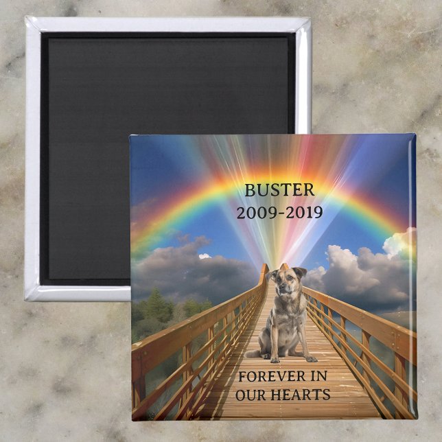Rainbow Bridge Pet Memorial Loss Customise  Magnet (Creator Uploaded)