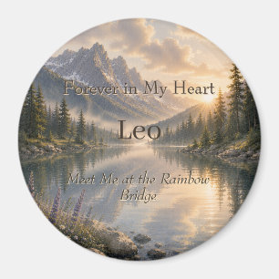 Rainbow Bridge Pet Memorial Magnet Peaceful Dog