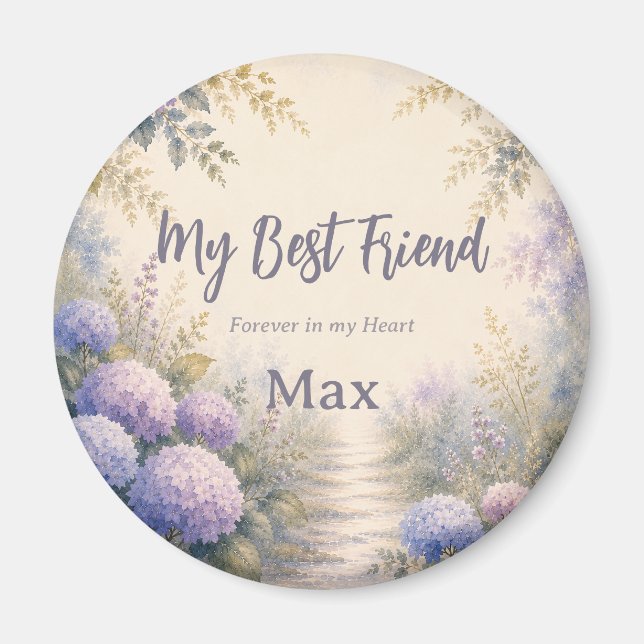 Rainbow Bridge Pet Memorial Magnet | Watercolor (Front)