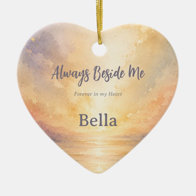 Rainbow Bridge Pet Memorial Ornament (Front)