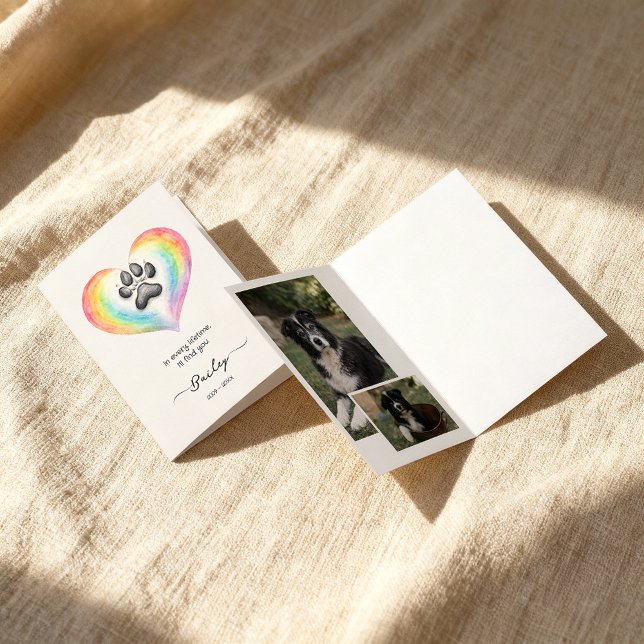 Rainbow Bridge Pet Memorial Photo Card (Creator Uploaded)