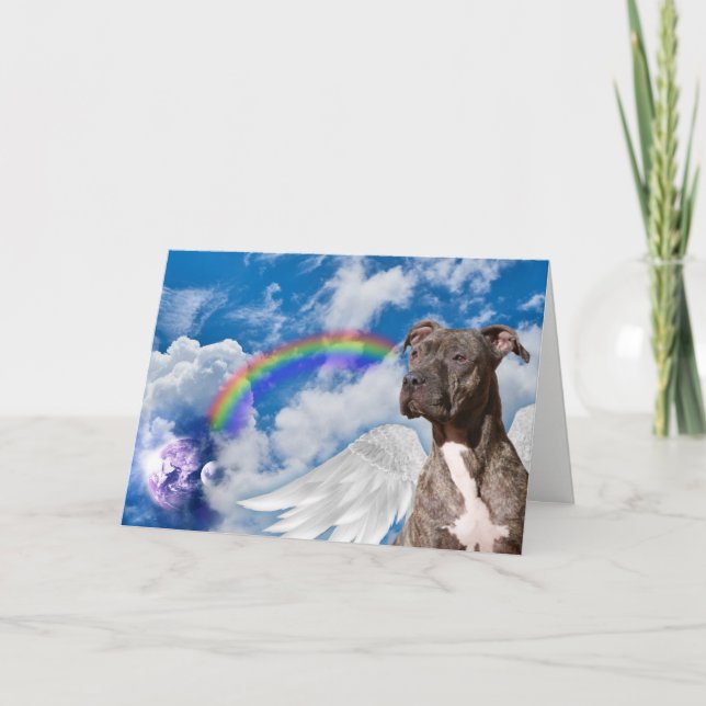 Rainbow Bridge Pet Sympathy Poem Card (Front)