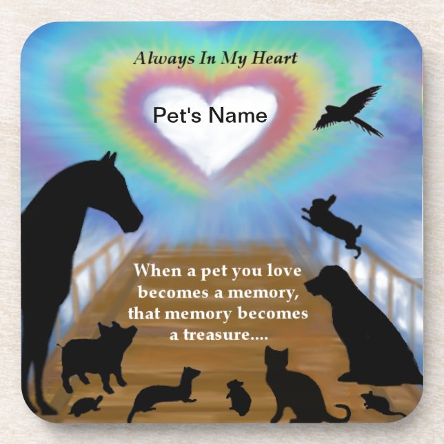 Rainbow Bridge Pets Coaster (Front)