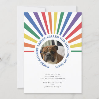 Rainbow Bridge photo Pet Sympathy Card