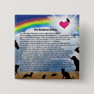 Rainbow Bridge Poem 15 Cm Square Badge