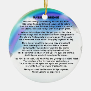 Rainbow Bridge Poem Ceramic Tree Decoration