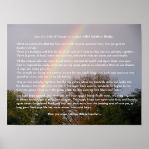 Rainbow Bridge Poem Customisable Gifts Poster