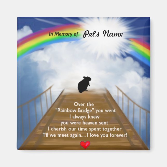 Rainbow Bridge Poem for Hamsters Magnet (Front)