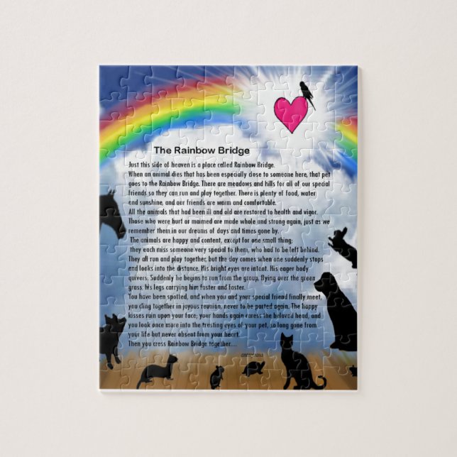 Rainbow Bridge Poem Jigsaw Puzzle (Vertical)