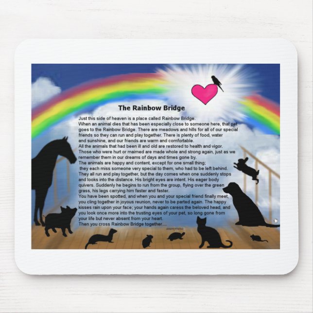 Rainbow Bridge Poem Mouse Mat (Front)