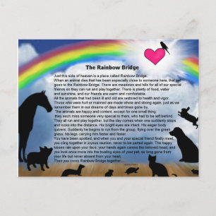 Rainbow Bridge Poem Postcard