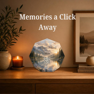 Rainbow Bridge QR Code Memorial Block   Custom