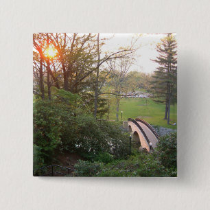 Rainbow Bridge Sunset at Grove City College 15 Cm Square Badge