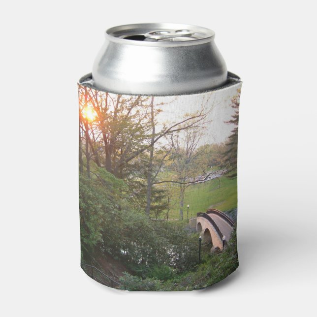Rainbow Bridge Sunset at Grove City College Can Cooler (Can Front)