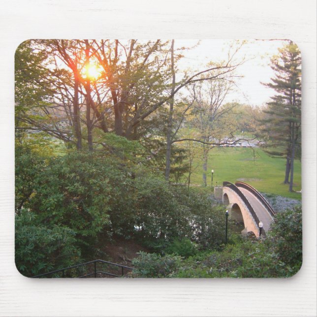 Rainbow Bridge Sunset at Grove City College Mouse Mat (Front)