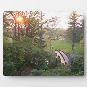 Rainbow Bridge Sunset at Grove City College Plaque