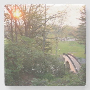 Rainbow Bridge Sunset at Grove City College Stone Coaster