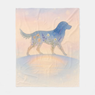Rainbow Bridge Wildflower Pet Silhouette Fleece Blanket
