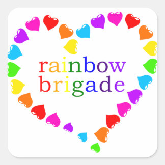 Rainbow Brigade Square Sticker