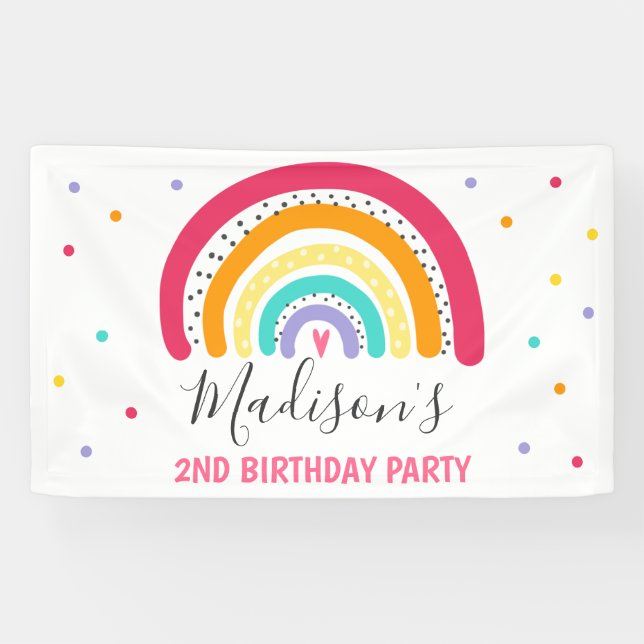 Rainbow Bright Birthday Party Banner (Horizontal)