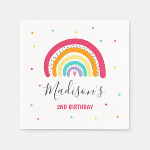 Rainbow Bright Birthday Party Napkin