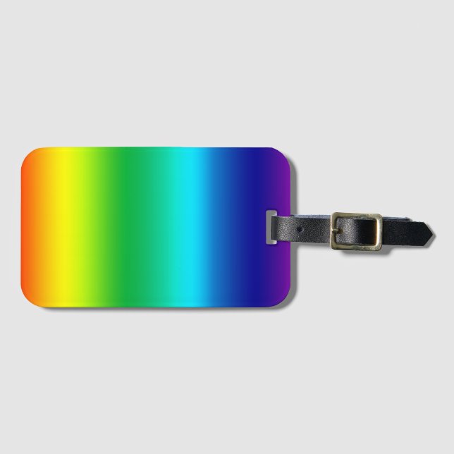 Rainbow Bright Colour Spectrum Luggage Tag (Front Horizontal)