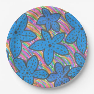 Rainbow Bright Starfish Paper Plates