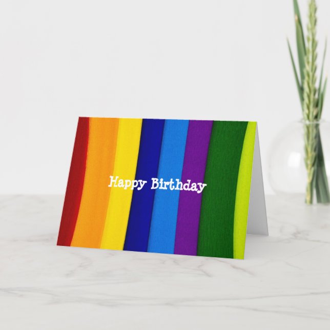 Rainbow bright stripes card (Front)