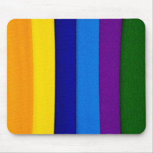 Rainbow bright stripes mouse mat