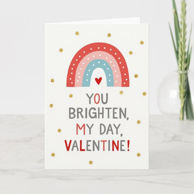 Rainbow Bright Valentine Card (Front)