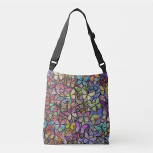 rainbow brite fantasy butterfly pattern crossbody bag