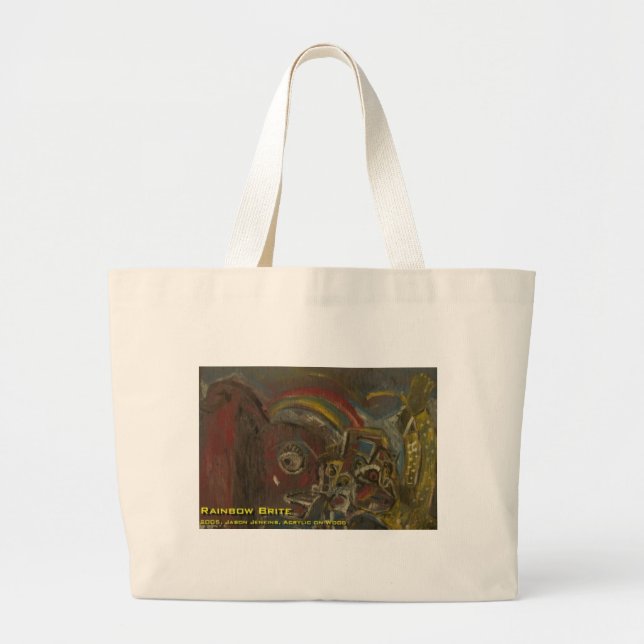 rainbow brite large tote bag (Front)