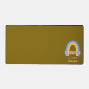 Rainbow Brown Desk Mat