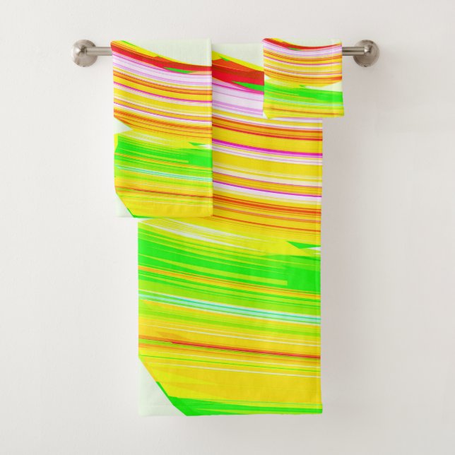 Rainbow brush bath towel set (Insitu)