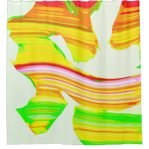 Rainbow brush shower curtain