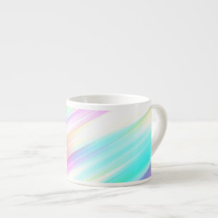 Rainbow Brush Strokes Cool Espresso Cup