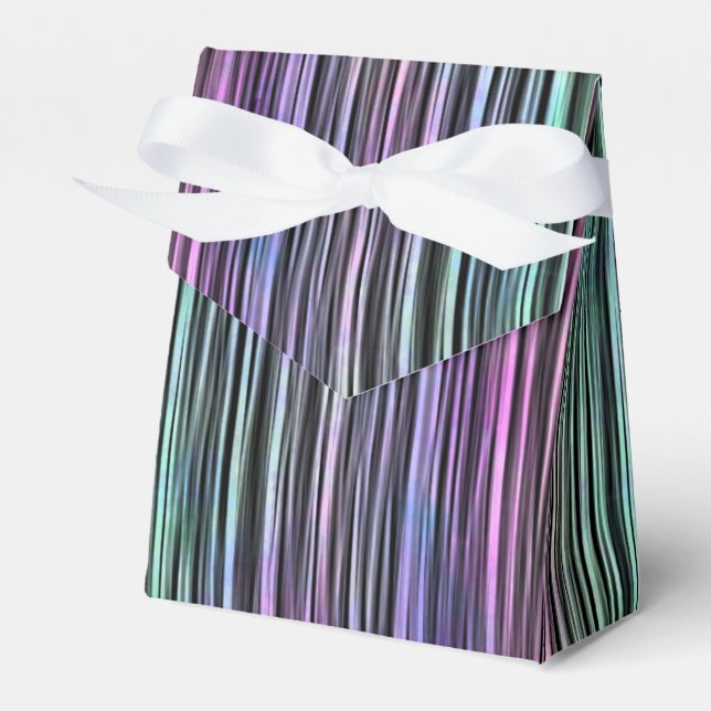 rainbow brush strokes on black : favour box (Front Side)